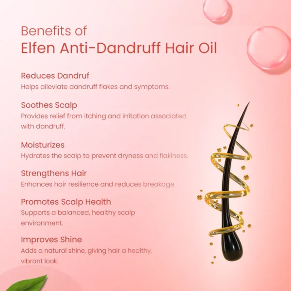 Anti Dandruff Hair Oil with 100% Natural Ingredients Pack of 2 - 100ML each - Image 3