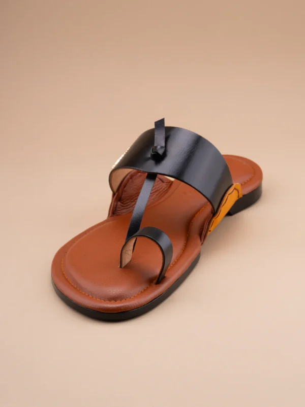Leather Kolhapuri Sandals - Image 3